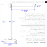 Inobarrier Siyah Şerit Bariyer - Teknik SE24INBB01BR Retractable Belt Barrier - Techsheet @KIRCACO