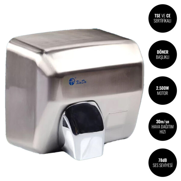 Döner Başlıklı El Kurutma Makinesi GSQ250B - Xinda Rotary Head Hand Dryer @kircaco