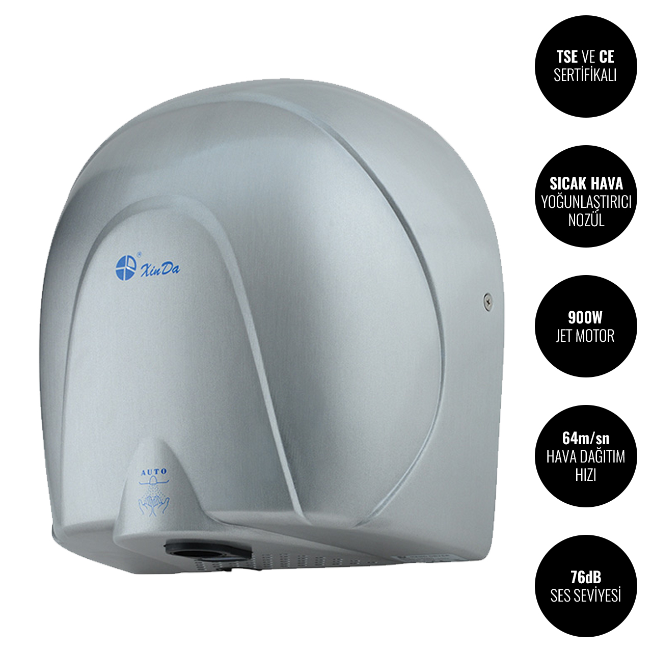 Sensörlü Jet El Kurutma Makinesi GSQ90 - Xinda Jet Hand Dryer @kircaco