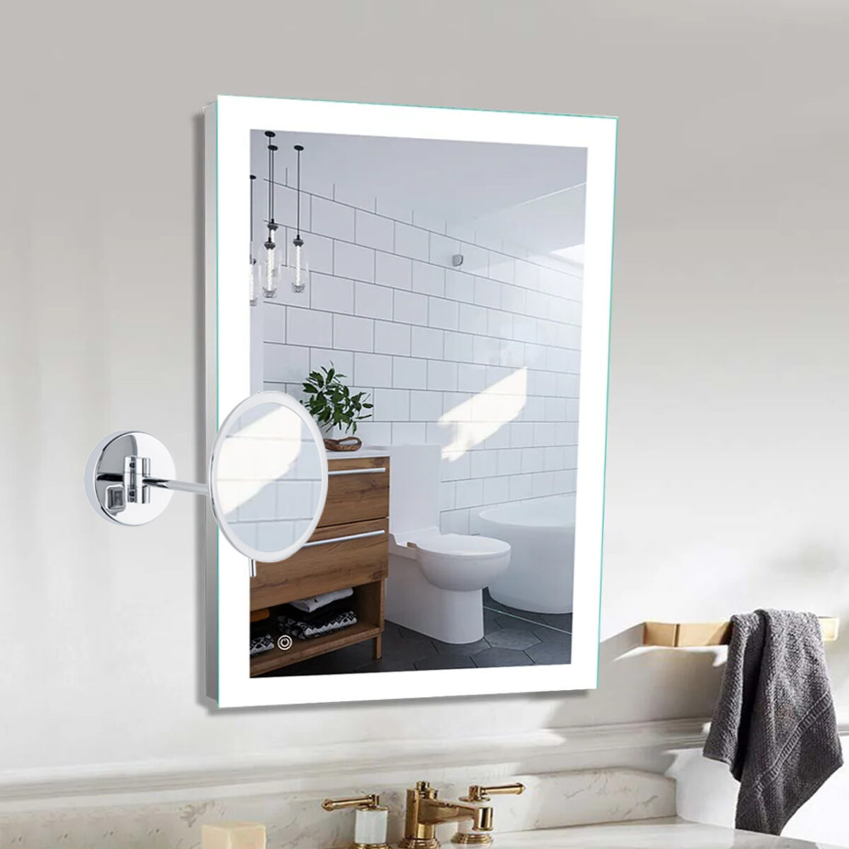 Elegance Tek Kollu Ledli Makyaj Aynası - Görsel 2
