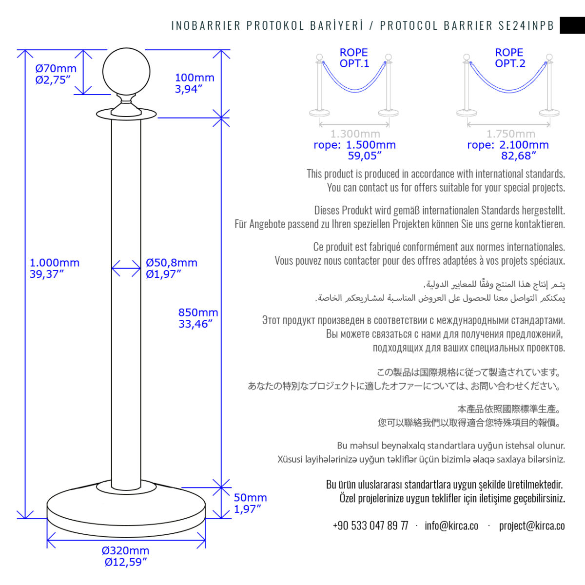 InoBarrier Altın Protokol Bariyeri - Tek Direk - Görsel 8