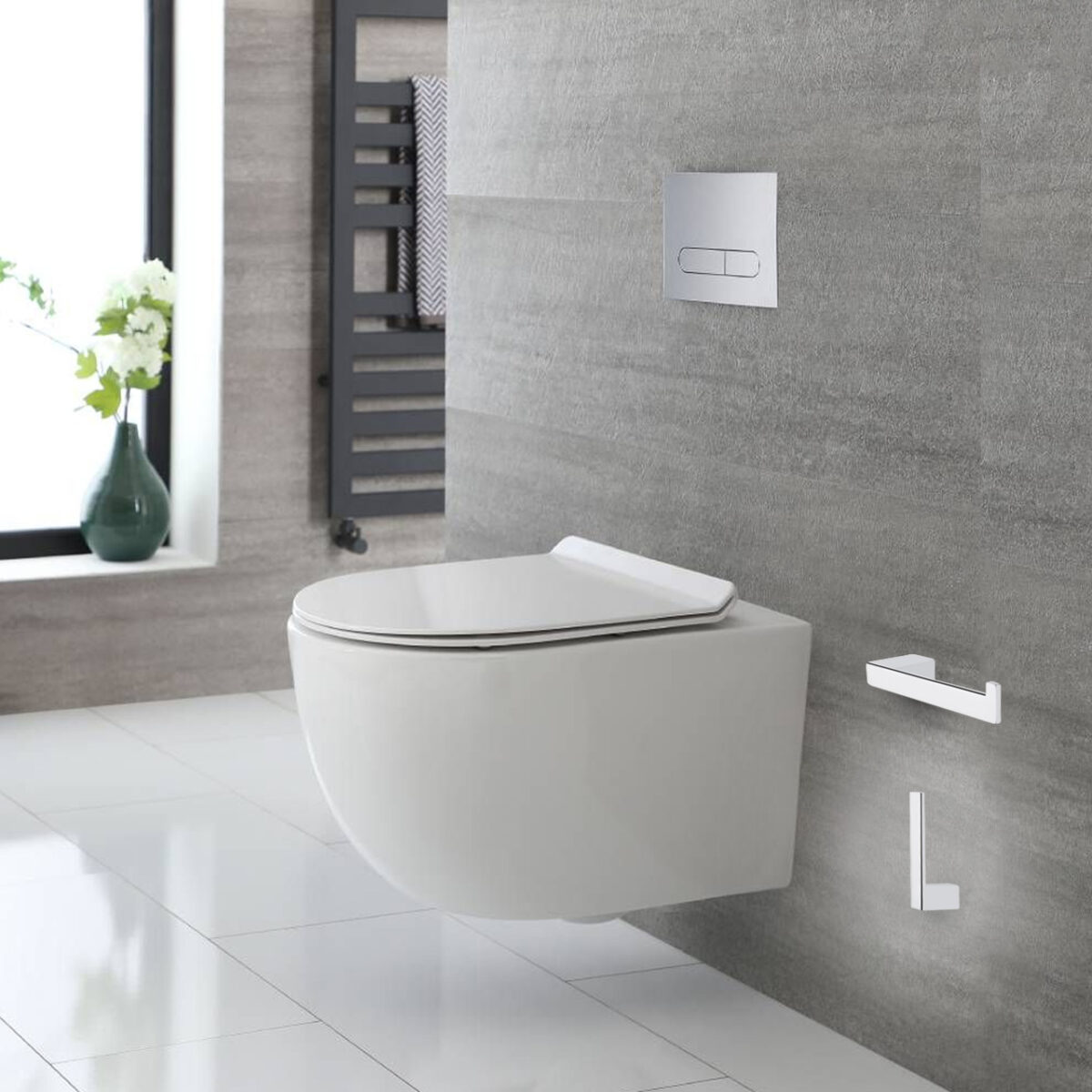 Krom Yedek Bekletme Tuvalet Kağıtlığı - Elegance Serisi EG003