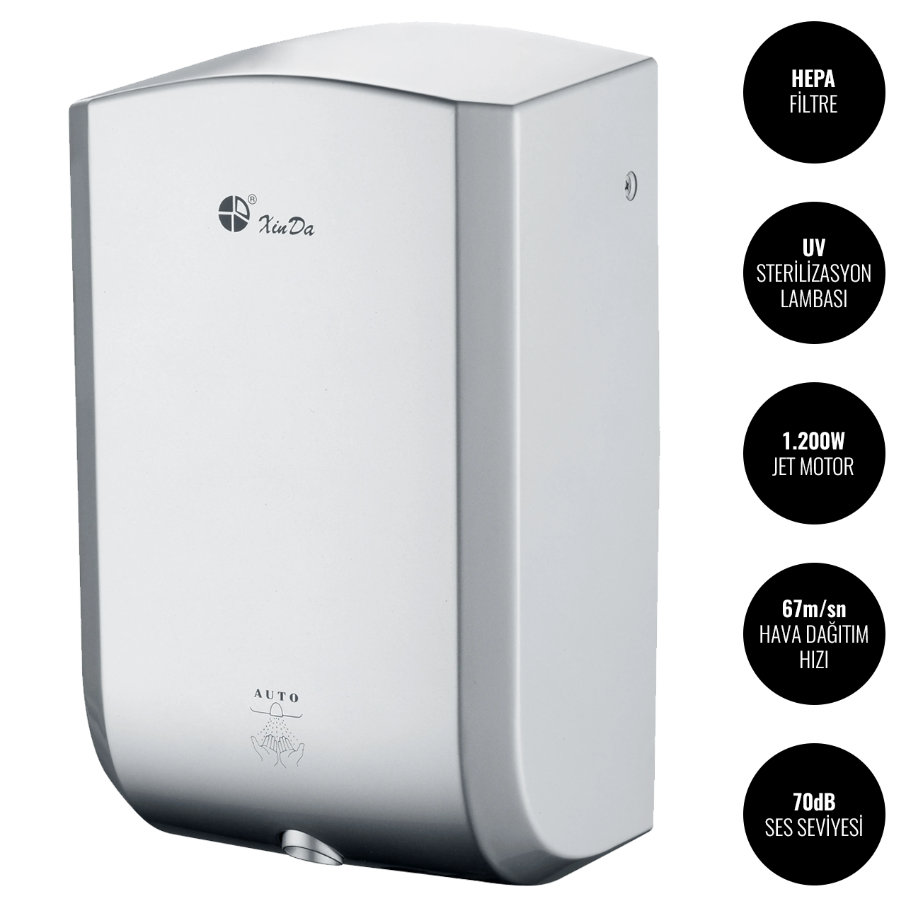 Sensörlü Jet El Kurutma Makinesi GSQ120B - Xinda Jet Hand Dryer @kircaco