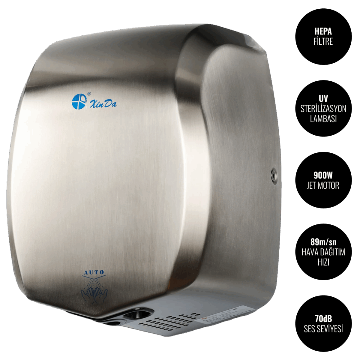 Sensörlü Jet El Kurutma Makinesi GSQ60K - Xinda Jet Hand Dryer @kircaco