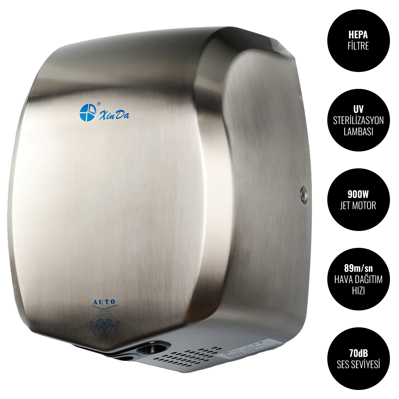 Sensörlü Jet El Kurutma Makinesi GSQ60K - Xinda Jet Hand Dryer @kircaco