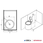 Tezgah Altı Asma Kapaklı Paslanmaz Çelik Çöp Kovası 10 LT Blueprint #islakhacim @kircaco