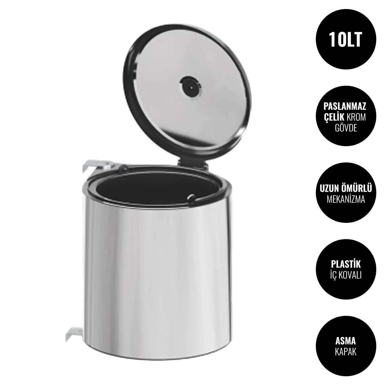 Tezgah Altı Asma Kapaklı Paslanmaz Çelik Çöp Kovası 10 LT #islakhacim @kircaco Tezgah Altı Asma Kapaklı Paslanmaz Çelik Çöp Kovası 10 LT #islakhacim @kircaco