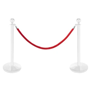 InoBarrier Krom Protokol Bariyeri Kordonu - Kırmızı Kadife 1,5m BCCS1R #protokolbariyeri @kircaco