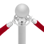 InoBarrier Krom Protokol Bariyeri Kordonu - Kırmızı Kadife 1,5m BCCS1R #protokolbariyeri @kircaco