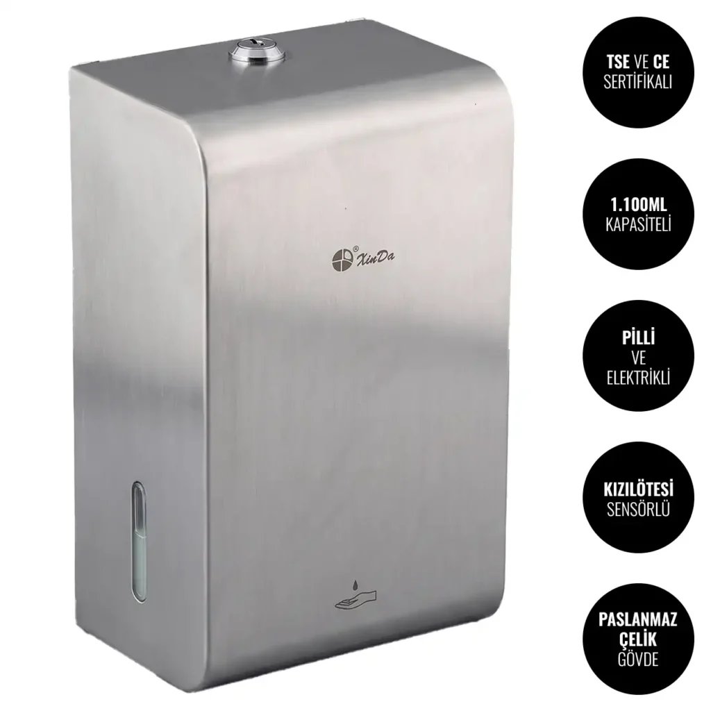Xinda ZYQ110KR Sensörlü Sıvı Sabun Dispenser W6TEPCLDXA3C Automatic Liquid Soap Dispenser #islakhacim @kircaco
