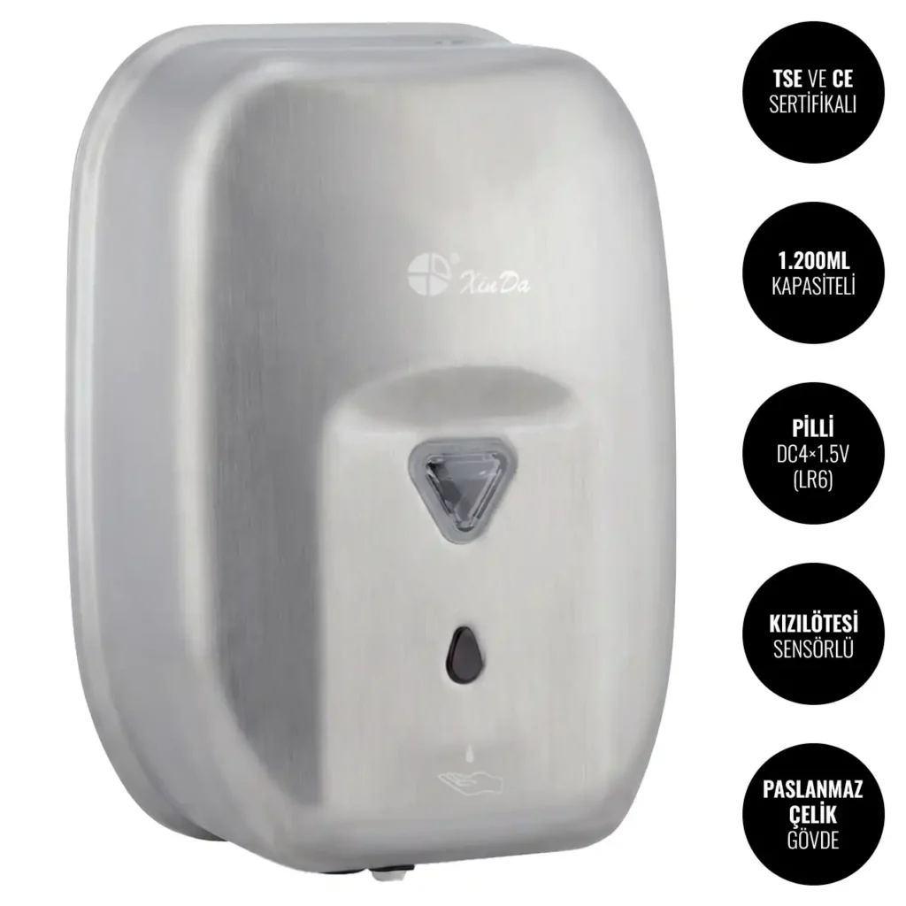 Xinda ZYQ120 Sensörlü Pilli Sıvı Sabun Dispenser W6TEPCLDXA1C Automatic Liquid Soap Dispenser #islakhacim @kircaco