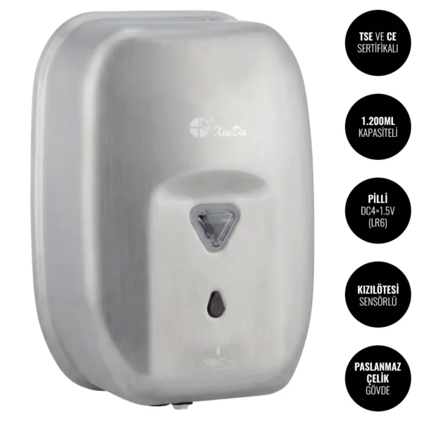 Xinda ZYQ120 Sensörlü Pilli Sıvı Sabun Dispenser W6TEPCLDXA1C Automatic Liquid Soap Dispenser #islakhacim @kircaco