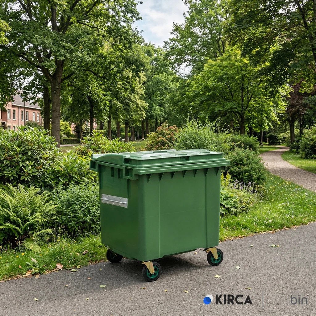 InoBin OCD786 Dış Mekan Tekerlekli Yeşil Çöp Konteyneri 1100lt O6GEPTCDIW4G Outdoor Wheeled Commercial Dumpster @kircaco #dismekan