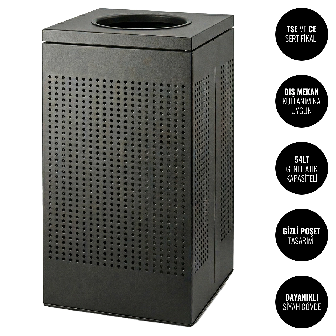 InoBin OTC769 Dış Mekan Siyah Çöp Kovası 54lt O6GEPTTCI54B Outdoor Trash Can @kircaco #dismekan InoBin OTC769 Dış Mekan Siyah Çöp Kovası 54lt O6GEPTTCI54B Outdoor Trash Can @kircaco #dismekan