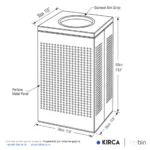 InoBin OTC769 Dış Mekan Siyah Çöp Kovası 54lt O6GEPTTCI54B Outdoor Trash Can @kircaco #dismekan