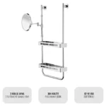 EIM Elegance SSH3AC Makyaj Aynalı Duş Rafı W6BEPTSSEE2C Makeup Mirror Shower Shelf @kircaco #islakhacim #dusrafi