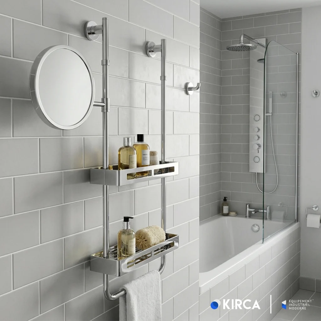 EIM Elegance SSH3AC Makyaj Aynalı Duş Rafı W6BEPTSSEE2C Makeup Mirror Shower Shelf @kircaco #islakhacim #dusrafi