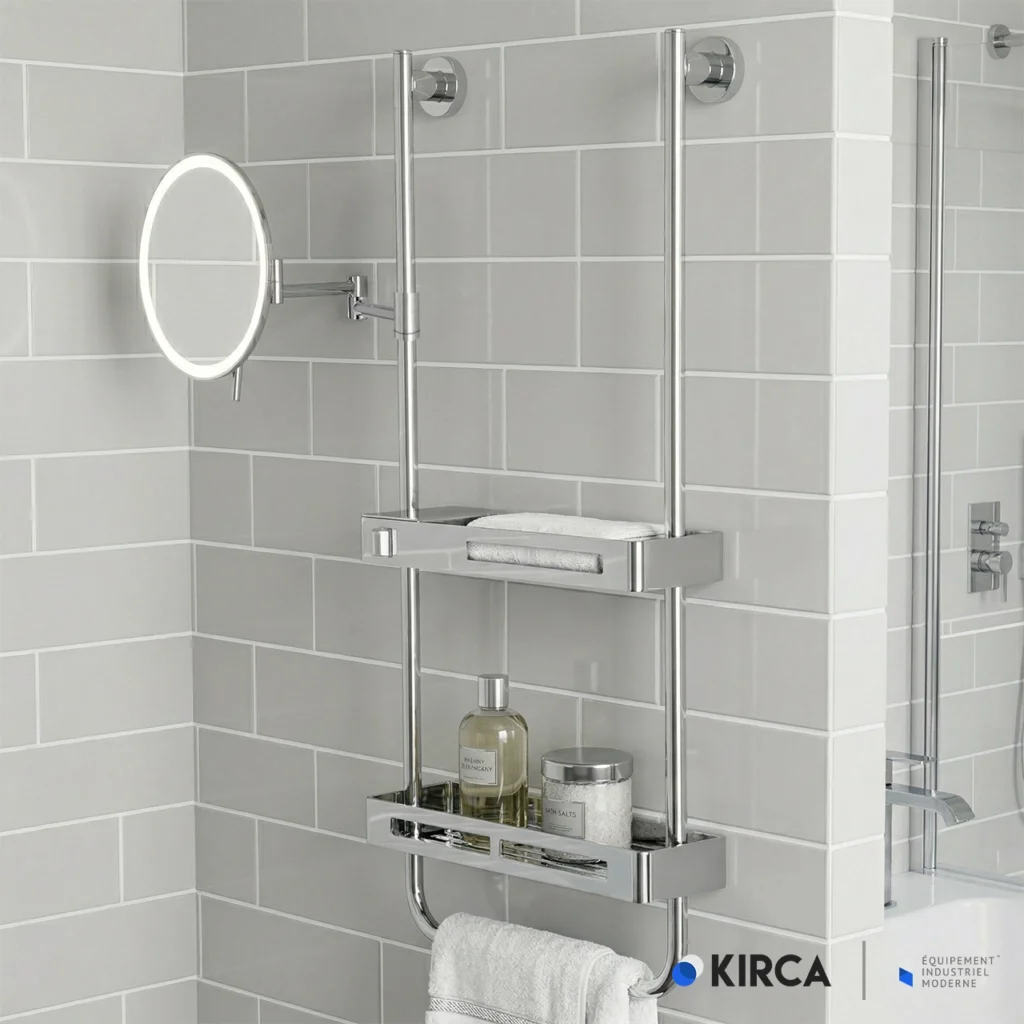 EIM Elegance SSL3AC Led Makyaj Aynalı Duş Rafı W6BEPTSSEE3C Led Makeup Mirror Shower Shelf @kircaco #islakhacim #dusrafi