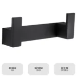 EIM Elegance TRH2AB Siyah İkili Havlu Askısı W6BEPTTREE2B Black Dual Towel Rack @kircaco #islakhacim #havluaskisi