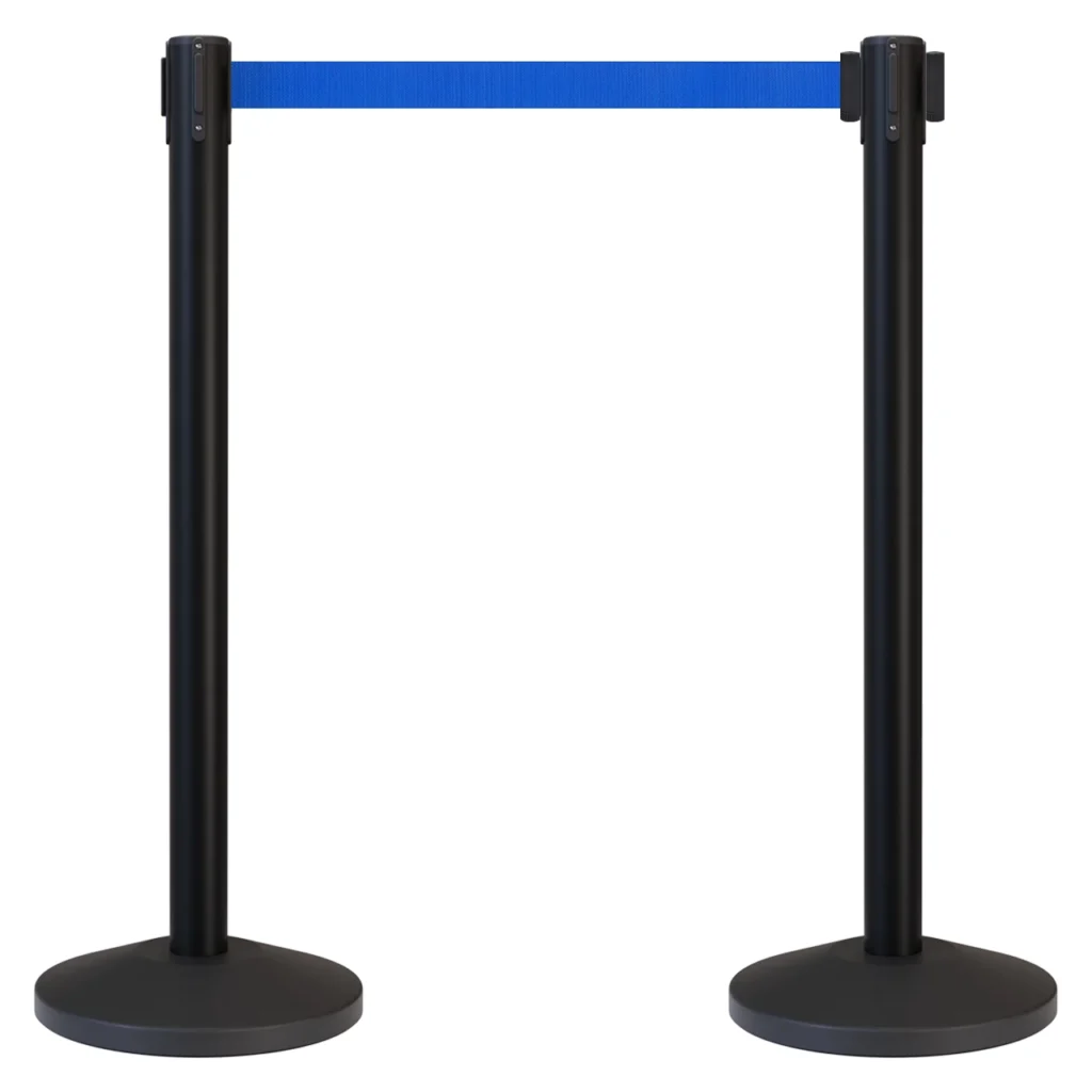InoBarrier BBBA2K Siyah Şerit Bariyer 2m Mavi Şerit S6TES2BBIM2K Black Retractable Belt Barrier 2m Royal Blue Belt #guvenlikekipmanlari #seritbariyer @kircaco