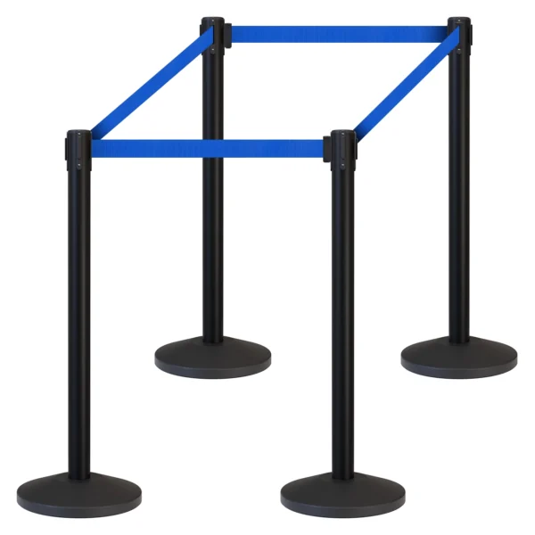InoBarrier BBBA2K Siyah Şerit Bariyer 2m Mavi Şerit S6TES4BBIM2K Black Retractable Belt Barrier 2m Royal Blue Belt #guvenlikekipmanlari #seritbariyer @kircaco