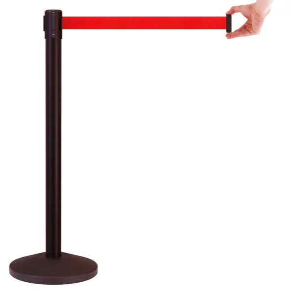 InoBarrier BBBA3R Siyah Şerit Bariyer 3m Kırmızı Şerit S6TEPTBBIM3R Black Retractable Belt Barrier 3m Red Belt #guvenlikekipmanlari #seritbariyer @kircaco