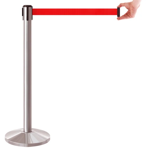InoBarrier BBCA3R Krom Şerit Bariyer 3m Kırmızı Şerit S6TEPTBBIS3R Chrome Retractable Belt Barrier 3m Red Belt #guvenlikekipmanlari #seritbariyer @kircaco