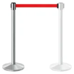 InoBarrier BBCA3R Krom Şerit Bariyer 3m Kırmızı Şerit S6TEPTBBIS3R Chrome Retractable Belt Barrier 3m Red Belt #guvenlikekipmanlari #seritbariyer @kircaco