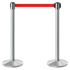 InoBarrier BBCA3R Krom Şerit Bariyer 3m Kırmızı Şerit S6TES2BBIS3R Chrome Retractable Belt Barrier 3m Red Belt #guvenlikekipmanlari #seritbariyer @kircaco