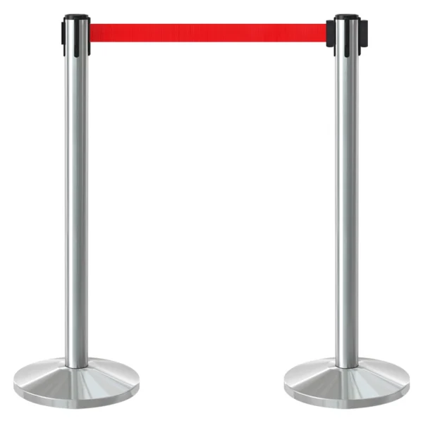 InoBarrier BBCA3R Krom Şerit Bariyer 3m Kırmızı Şerit S6TES2BBIS3R Chrome Retractable Belt Barrier 3m Red Belt #guvenlikekipmanlari #seritbariyer @kircaco