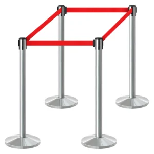 InoBarrier BBCA3R Krom Şerit Bariyer 3m Kırmızı Şerit S6TES4BBIS3R Chrome Retractable Belt Barrier 3m Red Belt #guvenlikekipmanlari #seritbariyer @kircaco