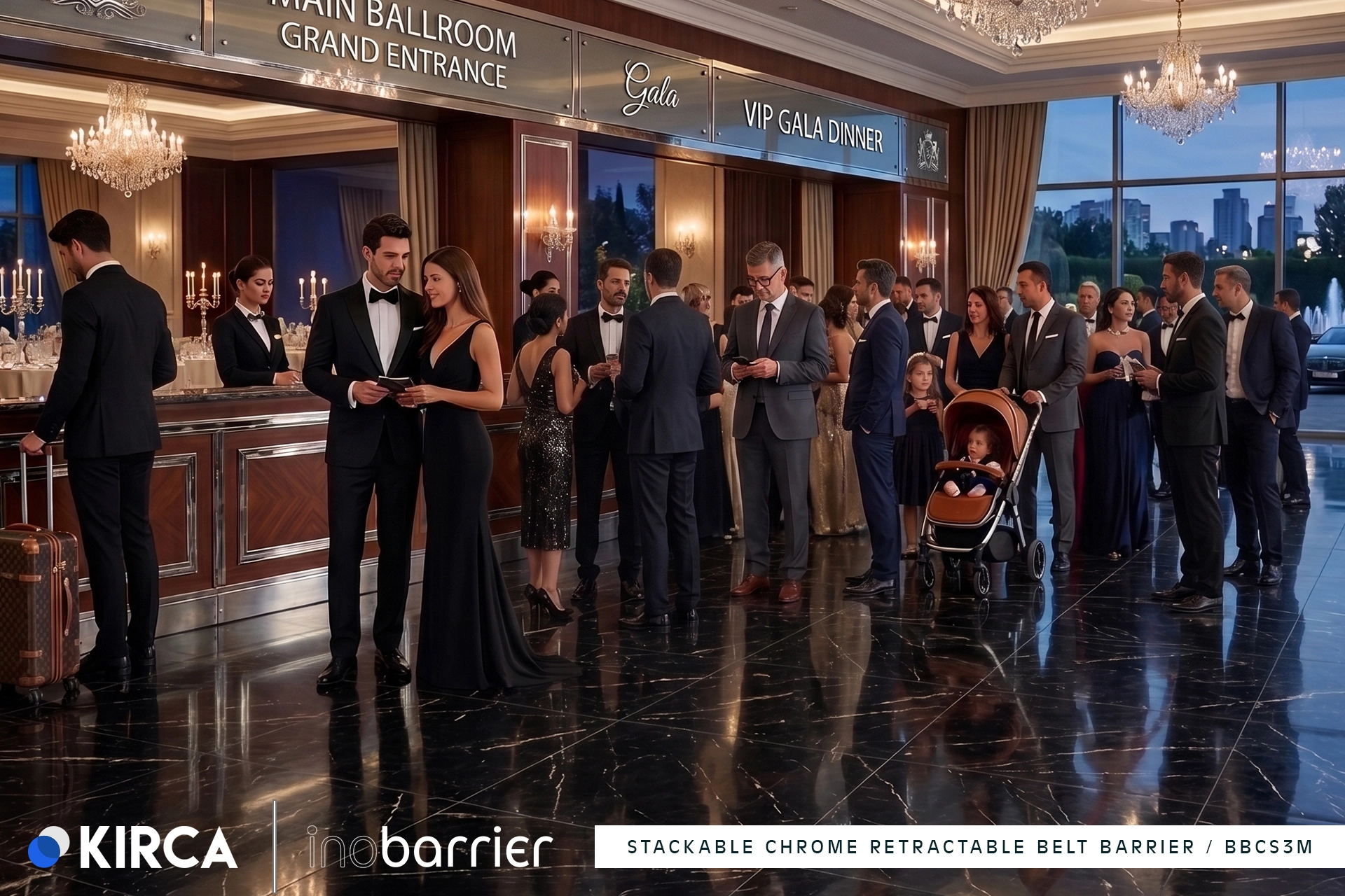 InoBarrier BBCS3M İstiflenebilir Krom Şerit Bariyer 3m S6TEPTBBIU3M Stackable Chrome Retractable Belt Barrier 3m #guvenlikekipmanlari #seritbariyer @kircaco
