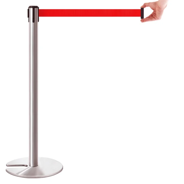 InoBarrier BBCS3R İstiflenebilir Krom Şerit Bariyer 3m Kırmızı Şerit S6TEPTBBIU3R Stackable Chrome Retractable Belt Barrier 3m Red Belt #guvenlikekipmanlari #seritbariyer @kircaco