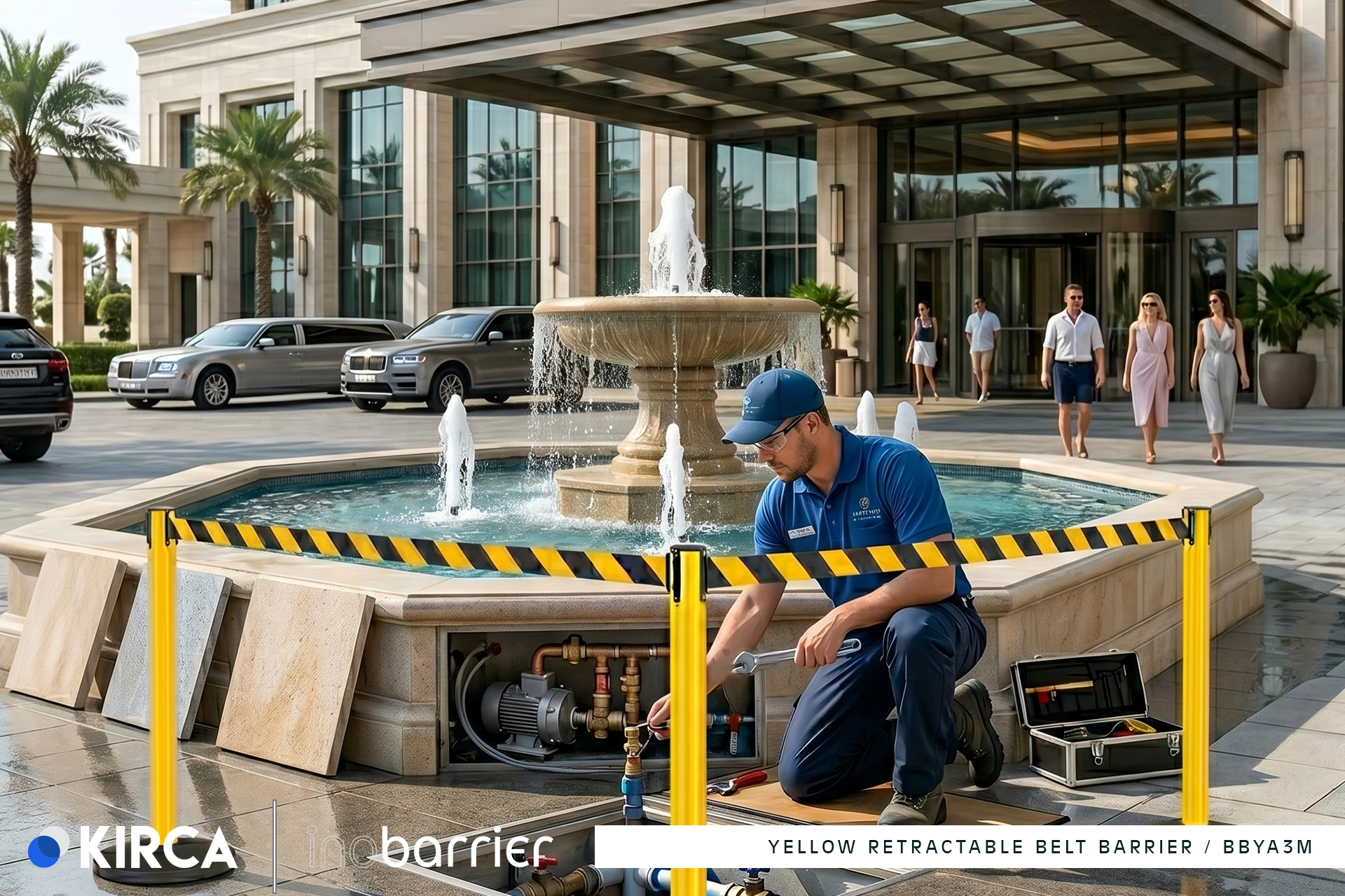 InoBarrier BBYA3M Sarı Şerit Bariyer 3m S6TEPTBBIY3M Yellow Retractable Belt Barrier 3m #guvenlikekipmanlari #seritbariyer @kircaco