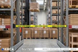 InoBarrier MBP51M Manyetik Şerit Bariyer 5m S6TEPTMBIP5M Magnetic Retractable Belt Barrier 5m #guvenlikekipmanlari #manyetikbariyer @kircaco