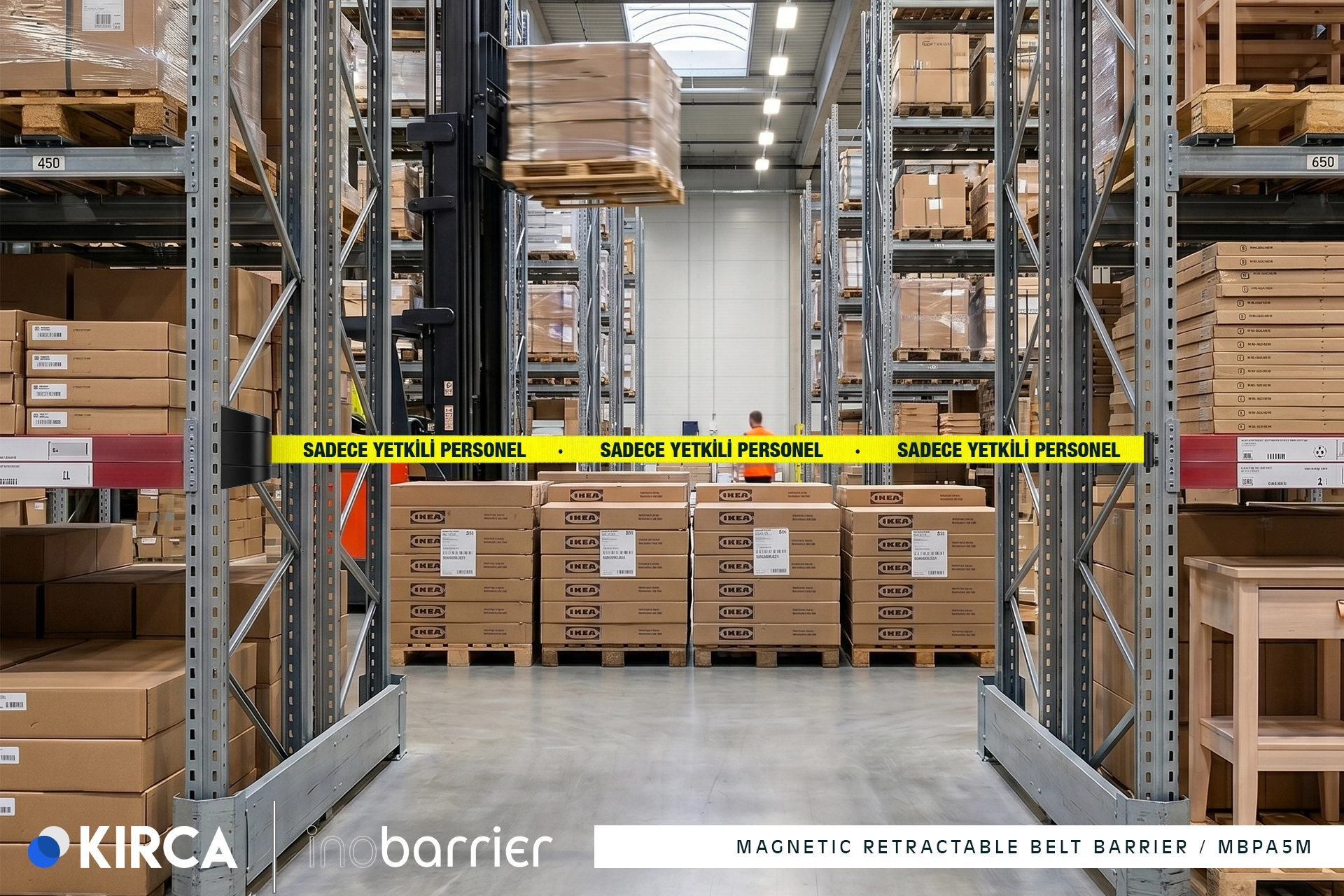 InoBarrier MBP51M Manyetik Şerit Bariyer 5m S6TEPTMBIP5M Magnetic Retractable Belt Barrier 5m #guvenlikekipmanlari #manyetikbariyer @kircaco