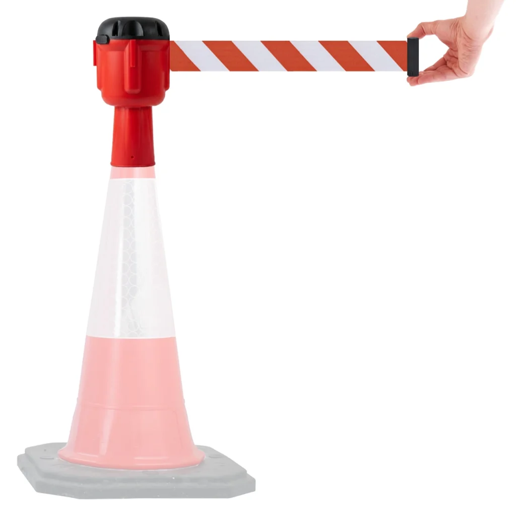 InoBarrier TBPA1E Koni Üstu Şerit Bariyer 10m Dikkat Kırmızı-Beyaz Şerit S6TEPTTBIP1E Cone Topper Belt Barrier 10m Emergency Red-White Belt #guvenlikekipmanlari #bariyer @kircaco