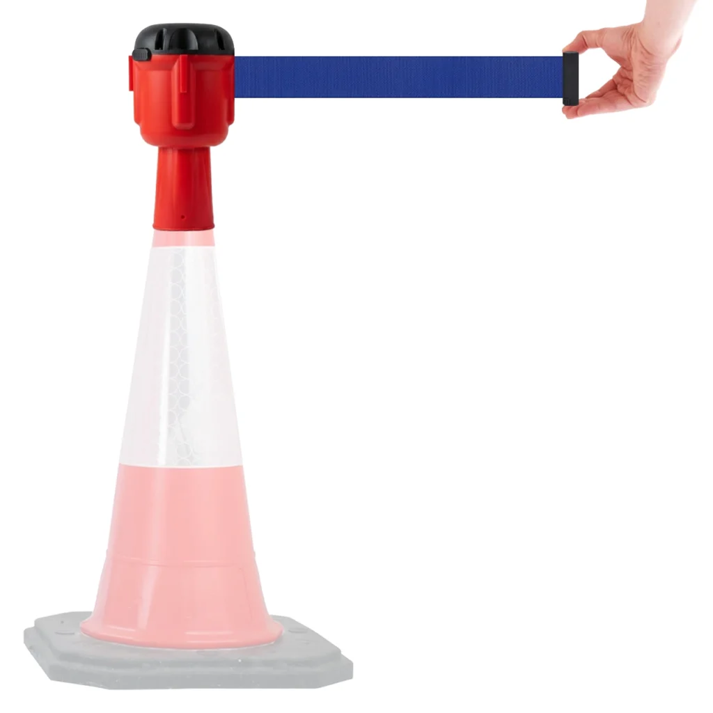 InoBarrier TBPA1N Koni Üstu Şerit Bariyer 10m Lacivert Şerit S6TEPTTBIP1N Cone Topper Belt Barrier 10m Navy Blue Belt #guvenlikekipmanlari #bariyer @kircaco