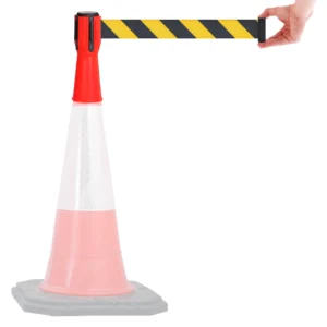 InoBarrier TBPA2C Koni Üstu Şerit Bariyer 2m Uyarı Sarı-Siyah Şerit S6TEPTTBIP2C Cone Topper Belt Barrier 2m Caution Yellow-Black Belt #guvenlikekipmanlari #bariyer @kircaco