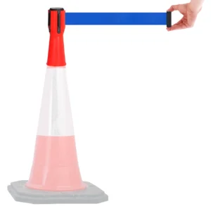 InoBarrier TBPA2K Koni Üstu Şerit Bariyer 2m Mavi Şerit S6TEPTTBIP2K Cone Topper Belt Barrier 2m Royal Blue Belt #guvenlikekipmanlari #bariyer @kircaco