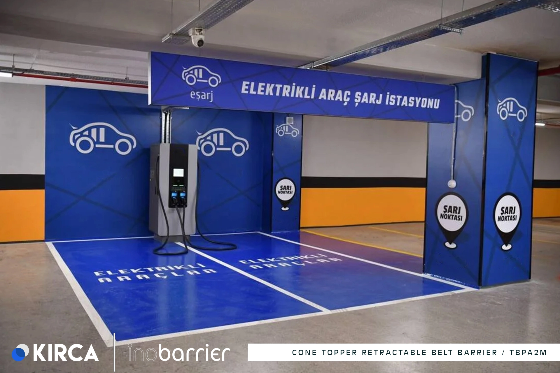 InoBarrier TBPA2M Koni Üstu Şerit Bariyer 2m S6TEPTTBIP2M Cone Topper Belt Barrier 2m #guvenlikekipmanlari #bariyer @kircaco
