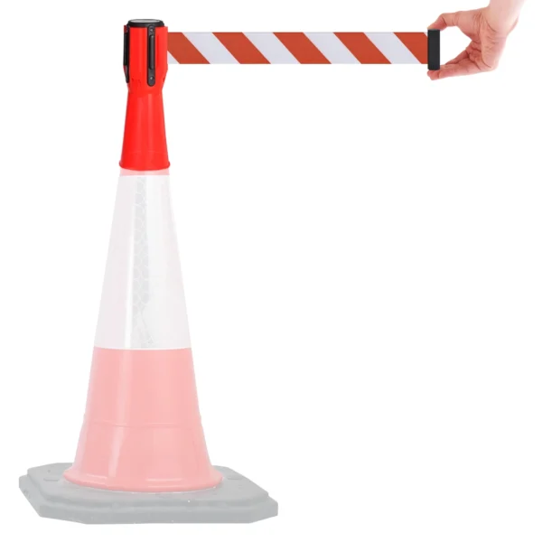 InoBarrier TBPA3E Koni Üstu Şerit Bariyer 3m Dikkat Kırmızı-Beyaz Şerit S6TEPTTBIP3E Cone Topper Belt Barrier 3m Emergency Red-White Belt #guvenlikekipmanlari #bariyer @kircaco