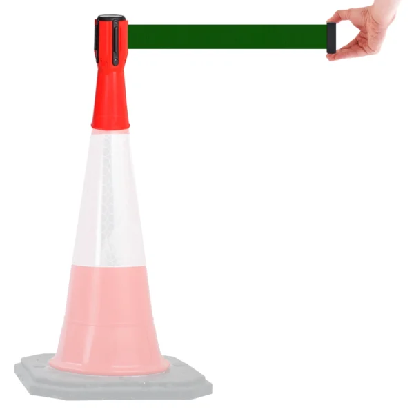 InoBarrier TBPA3J Koni Üstu Şerit Bariyer 3m Yeşil Şerit S6TEPTTBIP3J Cone Topper Belt Barrier 3m Jungle Green Belt #guvenlikekipmanlari #bariyer @kircaco