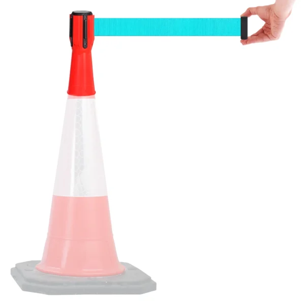 InoBarrier TBPA3T Koni Üstu Şerit Bariyer 3m Turkuaz Şerit S6TEPTTBIP3T Cone Topper Belt Barrier 3m Turquoise Belt #guvenlikekipmanlari #bariyer @kircaco