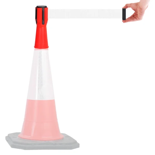 InoBarrier TBPA3W Koni Üstu Şerit Bariyer 3m Beyaz Şerit S6TEPTTBIP3W Cone Topper Belt Barrier 3m White Belt #guvenlikekipmanlari #bariyer @kircaco