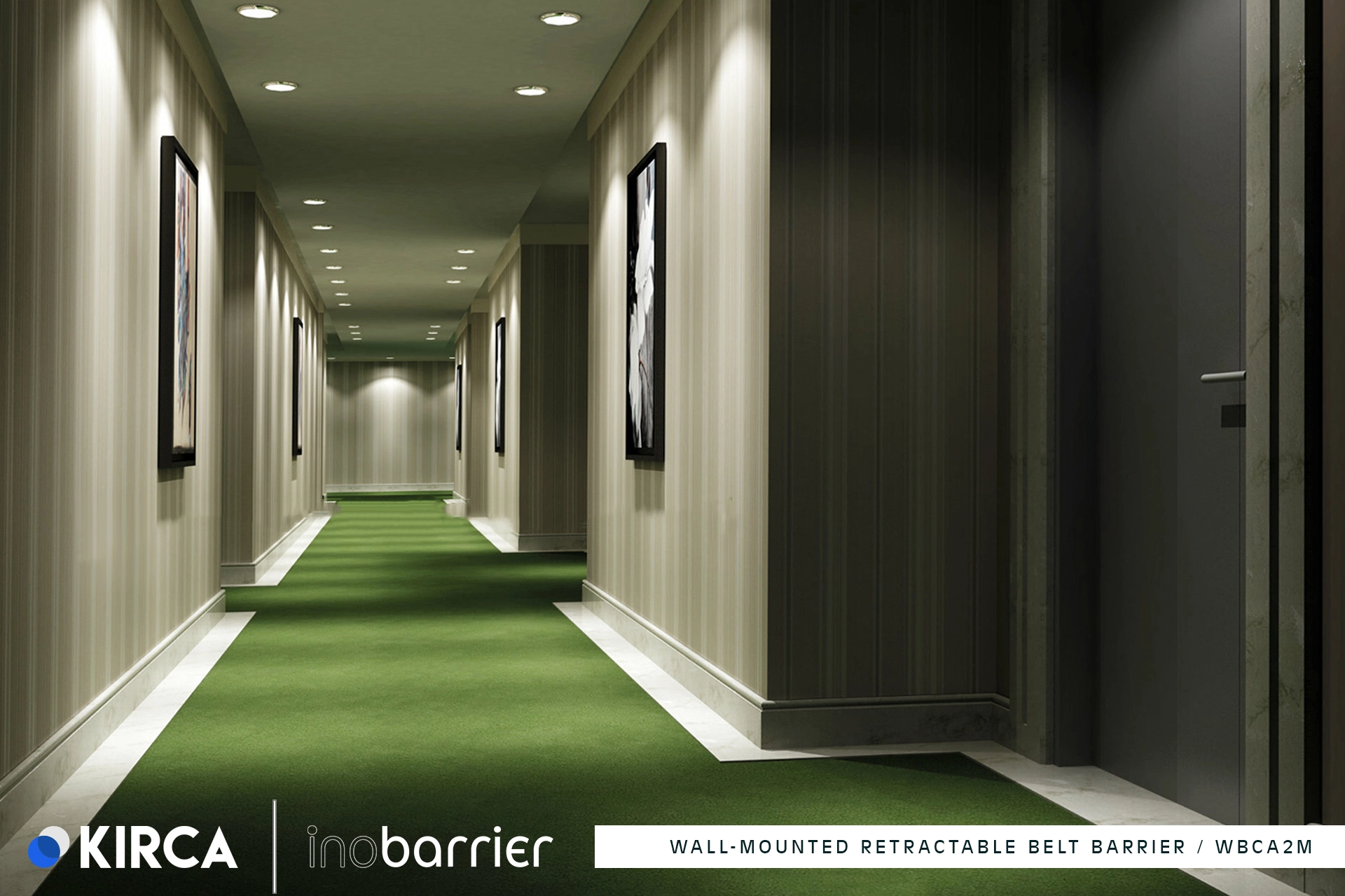 InoBarrier WBCA2M Duvara Monte Krom Şerit Bariyer 2M S6TEPTWBIC2M Chrome Retractable Belt Barrier 2M #guvenlikekipmanlari #seritbariyer @kircaco
