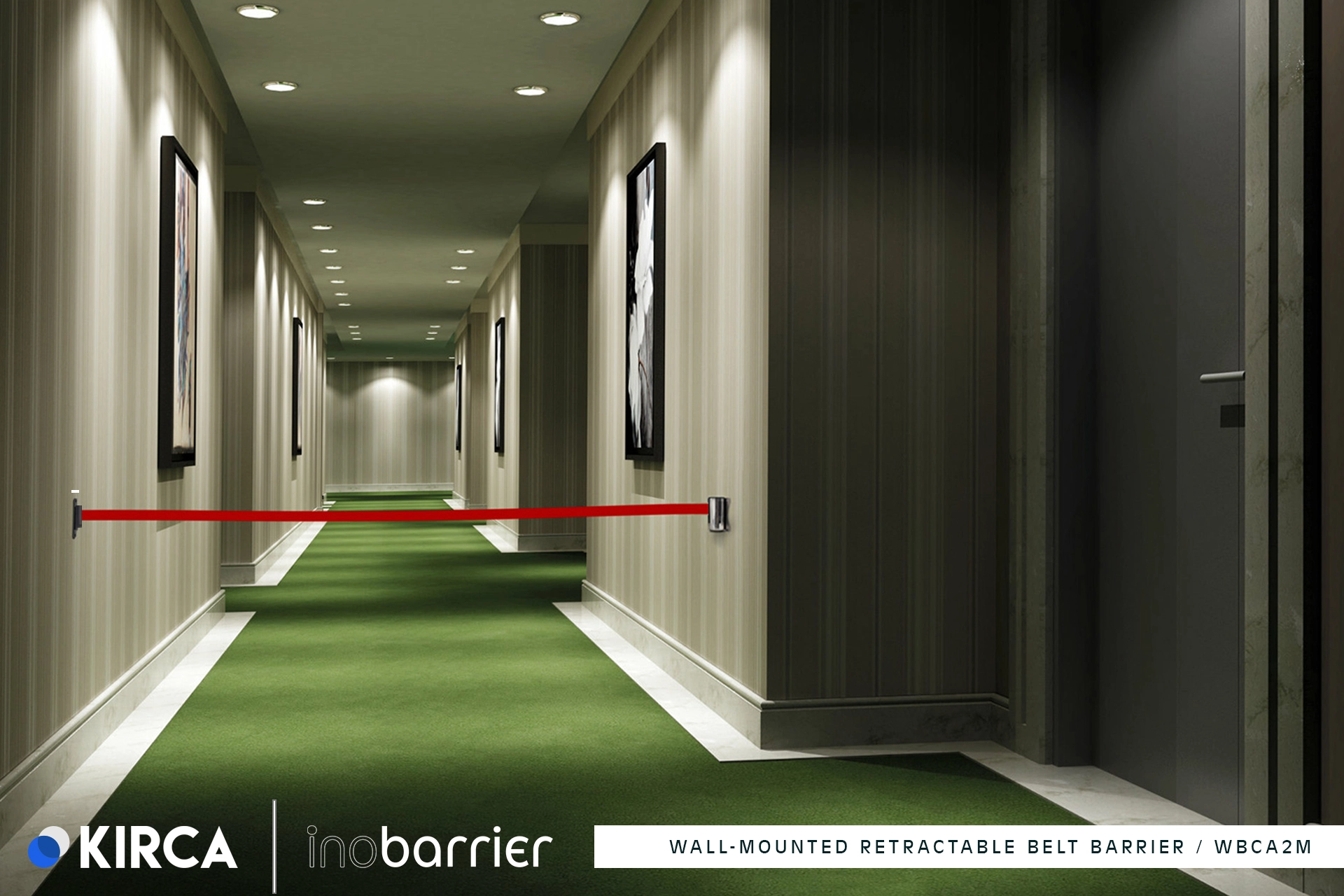 InoBarrier WBCA2M Duvara Monte Krom Şerit Bariyer 2M S6TEPTWBIC2M Chrome Retractable Belt Barrier 2M #guvenlikekipmanlari #seritbariyer @kircaco
