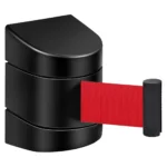 InoBarrier WBPA5R Duvara Monte Siyah Şerit Bariyer 5M Kırmızı Şerit S6TEPTWBIP5R Black Retractable Belt Barrier 5M Red Belt #guvenlikekipmanlari #seritbariyer @kircaco