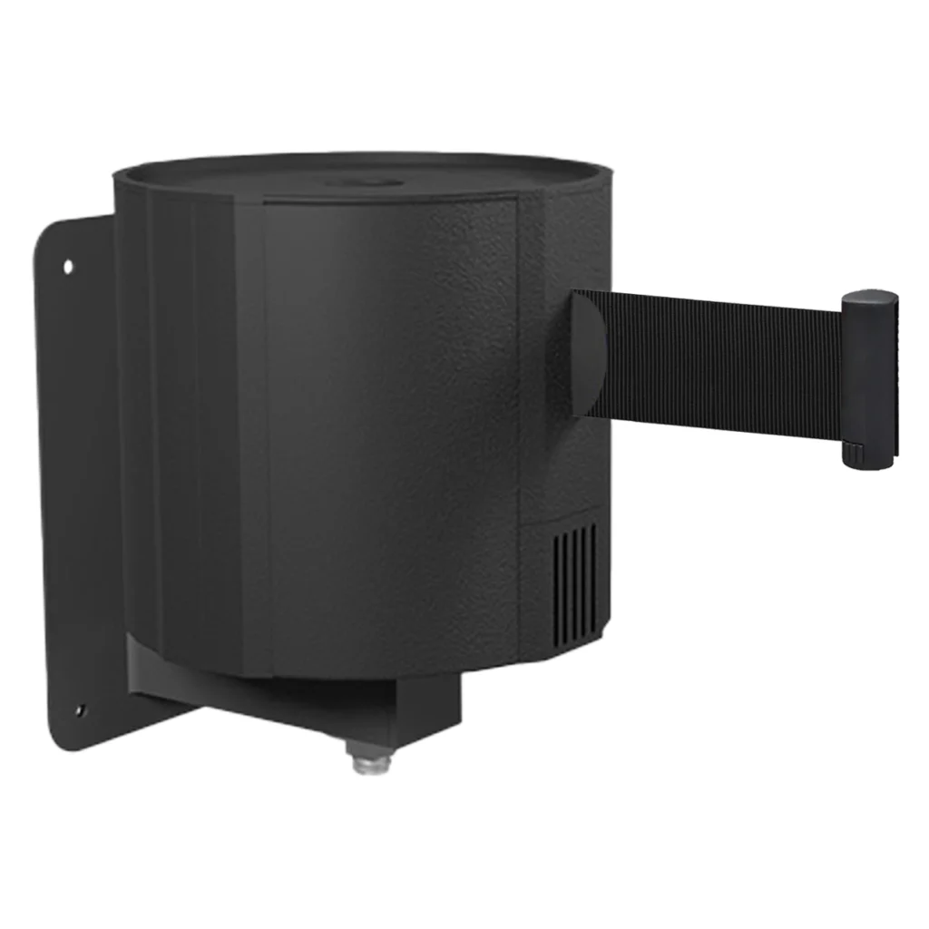 InoBarrier WBPA9B Duvara Monte Siyah Şerit Bariyer 23M Siyah Şerit S6TEPTWBIP9B Black Retractable Belt Barrier 23M Black Belt #guvenlikekipmanlari #seritbariyer @kircaco