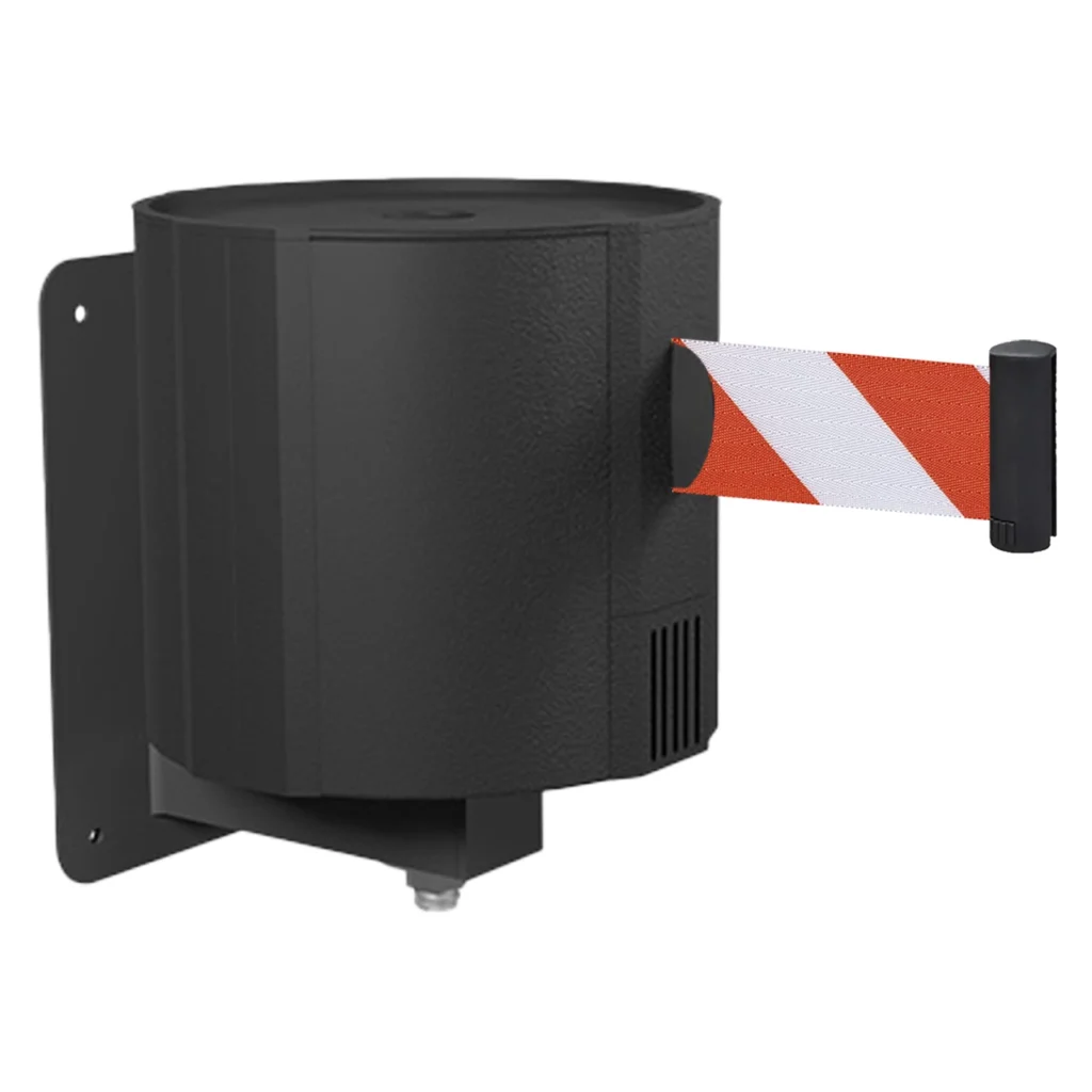 InoBarrier WBPA9E Duvara Monte Siyah Şerit Bariyer 23M Dikkat Kırmızı-Beyaz Şerit S6TEPTWBIP9E Black Retractable Belt Barrier 23M Emergency Red-White Belt #guvenlikekipmanlari #seritbariyer @kircaco